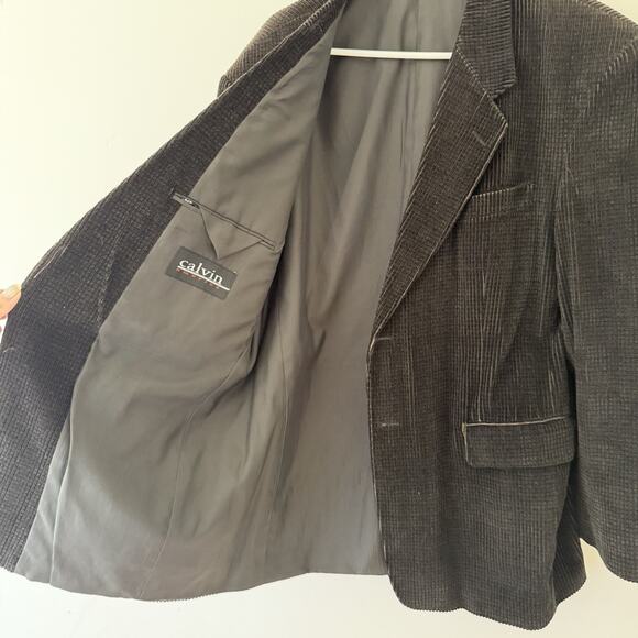 Vintage 90s Brown Corduroy Mens Blazer 42R - Picture 12 of 14